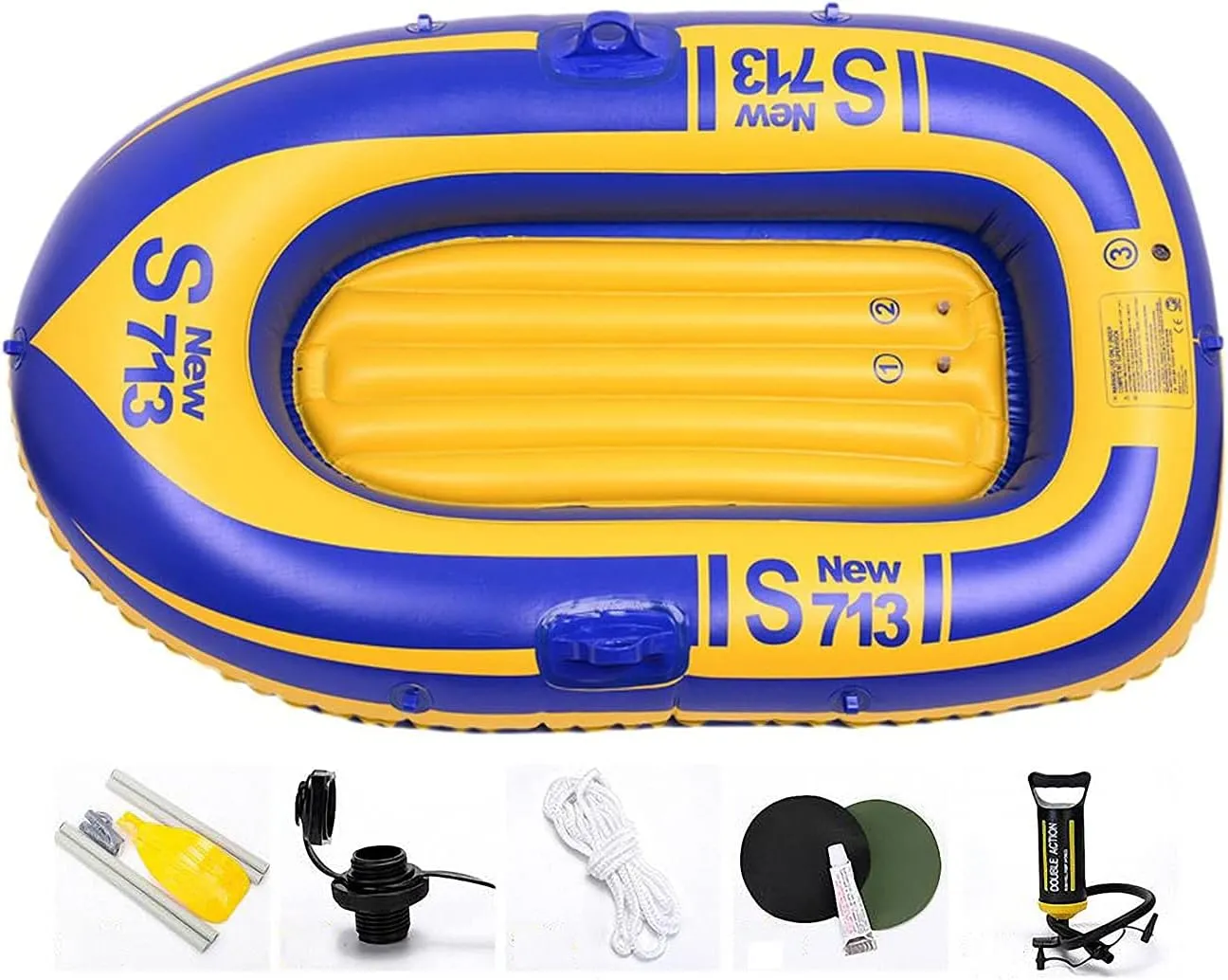 1-2 Person Inflatable Boat for Adults, Inflatable Dinghy Boats, Portable Boat Raft, Portable Rafting Fishing Pontoon Boat, 140x80cm