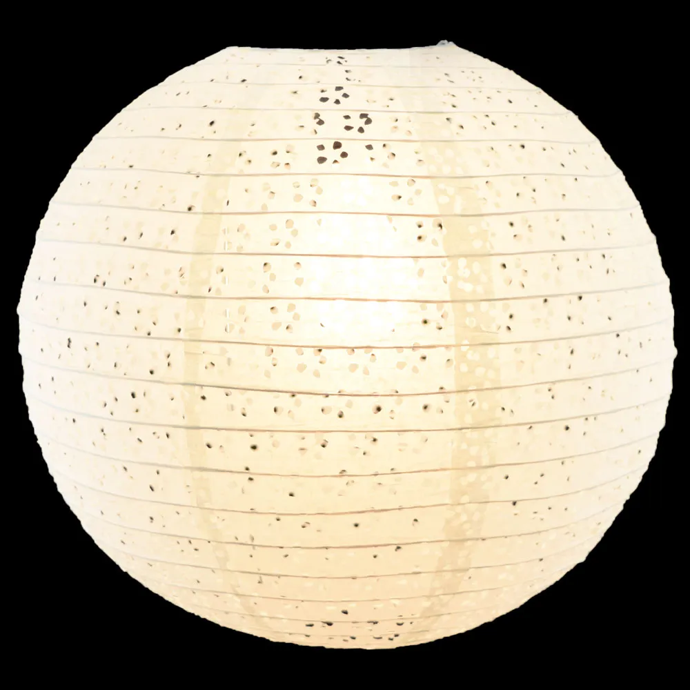 12-pc Silver / White New Year's Eve Celebration Party Pack Paper Lantern Combo Set