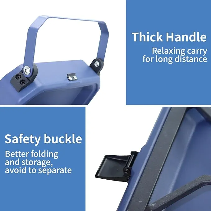 2 Burner Propane Camping Stove with Grill - CloudHand Foldable Camp Stove with 16,000 BTU, Two Adjustable Burners with Piezo Ignition & Easy Carrying Handle (Blue)