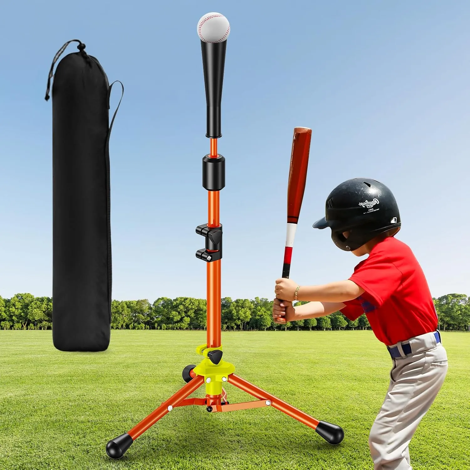 2025 New Upgrade Portable Batting Tee for Baseball/Softball,23.23 to 40.16 Inch Baseball Tee for Kids,Batting Tee,Softball Tee,Youth Hitting Tee,Teeball Tee,Travel Tee,Easy Adjustable Height