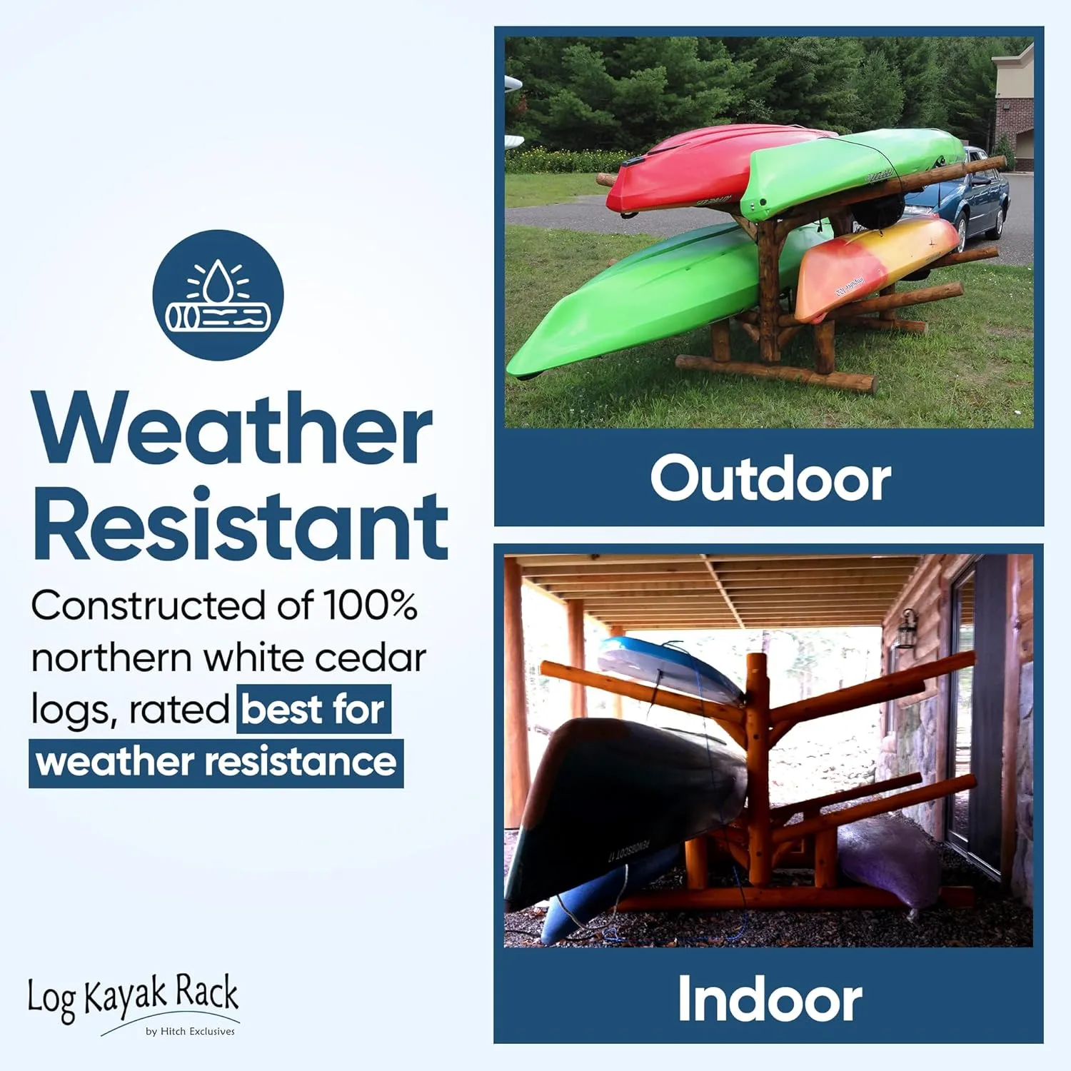 4-Place Kayak/Canoe Rack, Freestanding Kayak Storage Rack, Kayak Racks for Outdoor Storage, SUP or Canoe Storage Rack