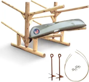4-Place Kayak/Canoe Rack, Freestanding Kayak Storage Rack, Kayak Racks for Outdoor Storage, SUP or Canoe Storage Rack