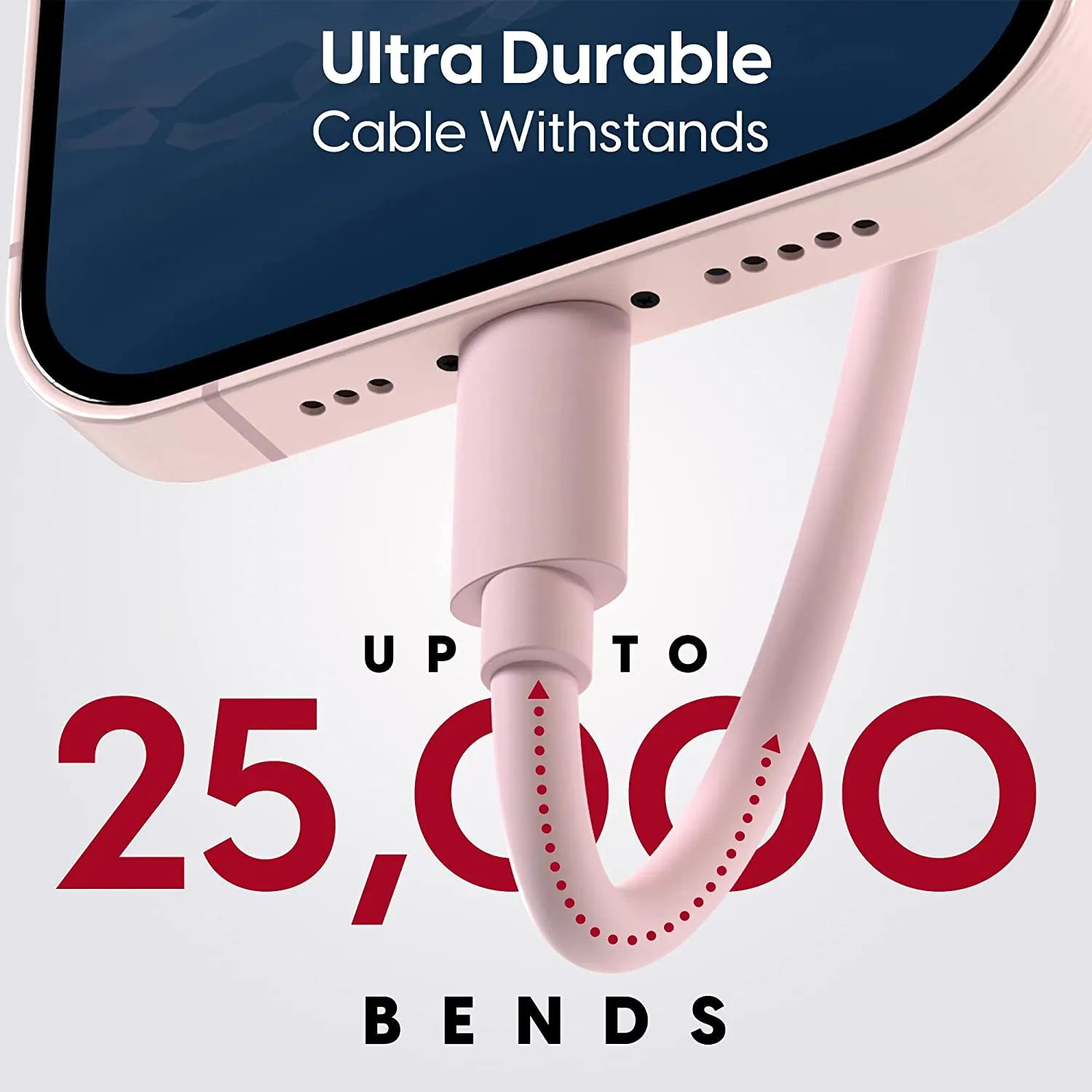 6ft and 10ft Long USB Cables , Pink Wire Power Wire Charger Cord - AWZ14