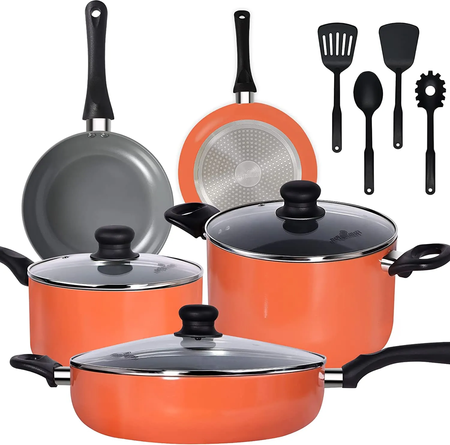 8-Piece Nonstick Pots and Pans Sets Ceramic Coating