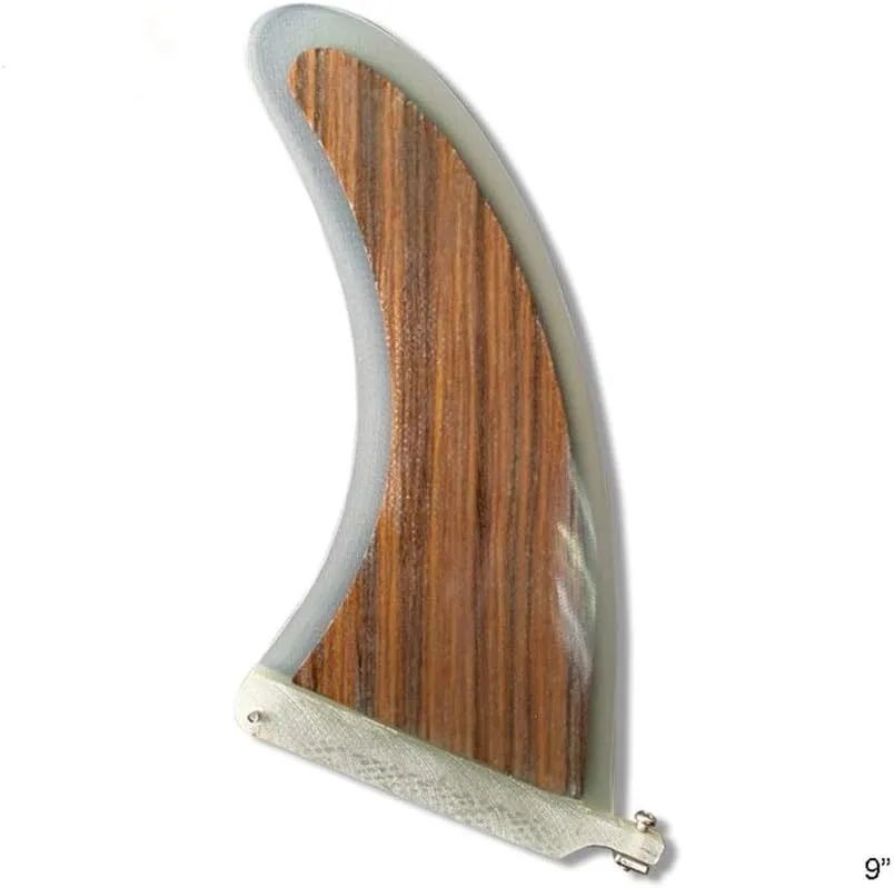 9" Wooden Fin Centre Fin Stand Up Paddle Board Centre Fins for Padding Fins - Surf Accessories