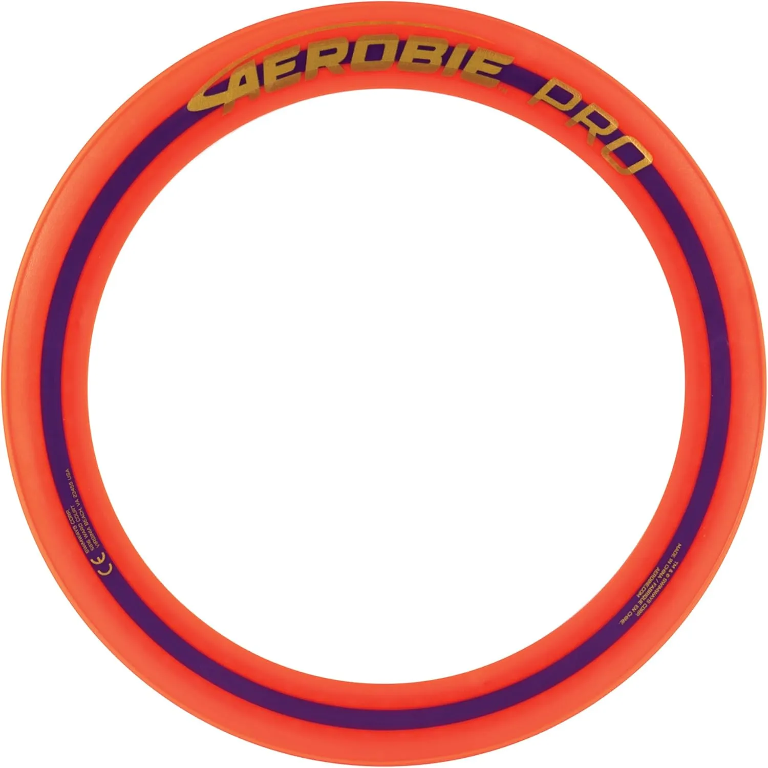 Aerobie Pro Ring Outdoor Flying Disc, 14 inches, Orange