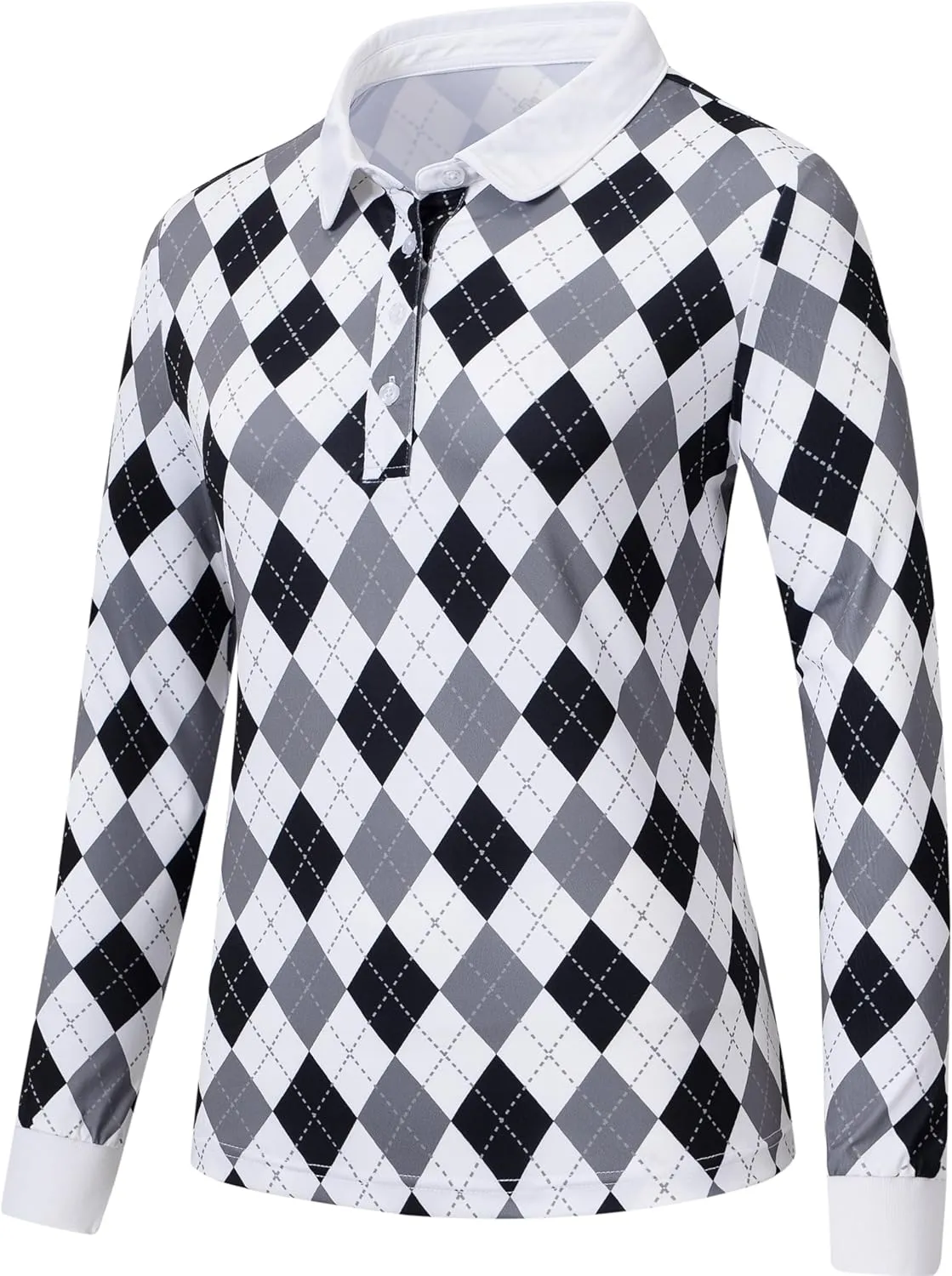 AIRIKE Golf Polo Shirts for Women Long Sleeve Colourful Quick-Dry Workwear & Activewear-Womens Athletic Apparel