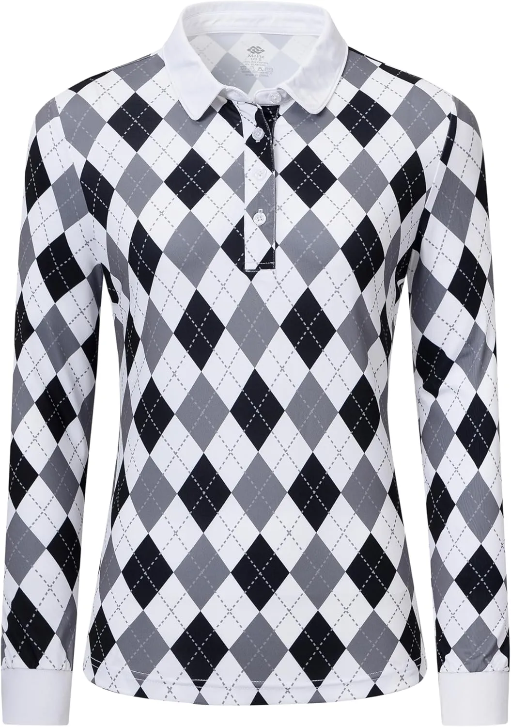 AIRIKE Golf Polo Shirts for Women Long Sleeve Colourful Quick-Dry Workwear & Activewear-Womens Athletic Apparel