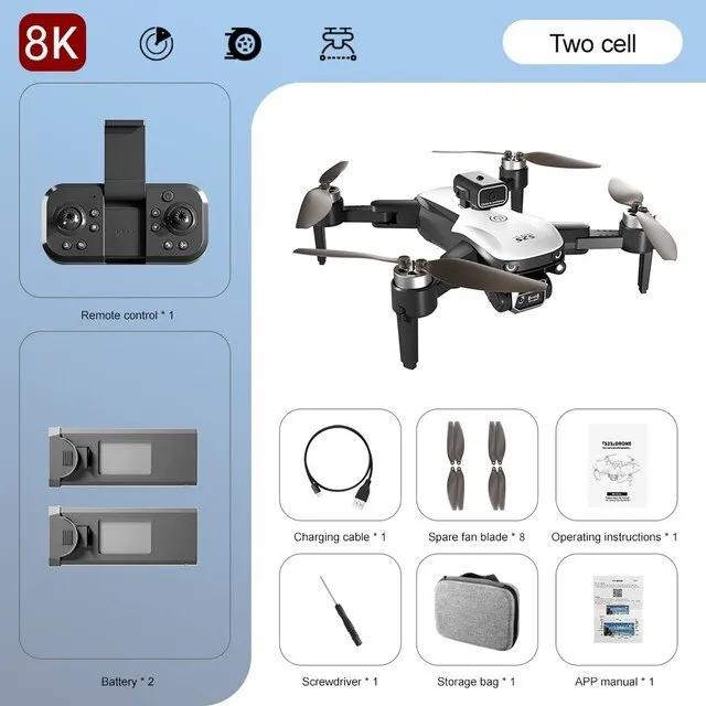 All New S2S Mini Drone 4k Professional 8K HD Camera. Brushless Foldable Drone.