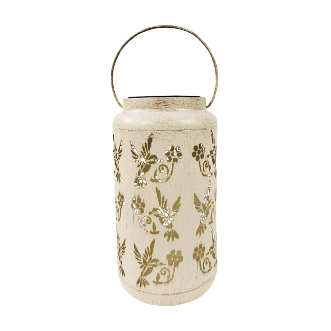 Bliss 9" Tall Decorative Solar LED Lantern Lights 2-Pack - Humming Bird