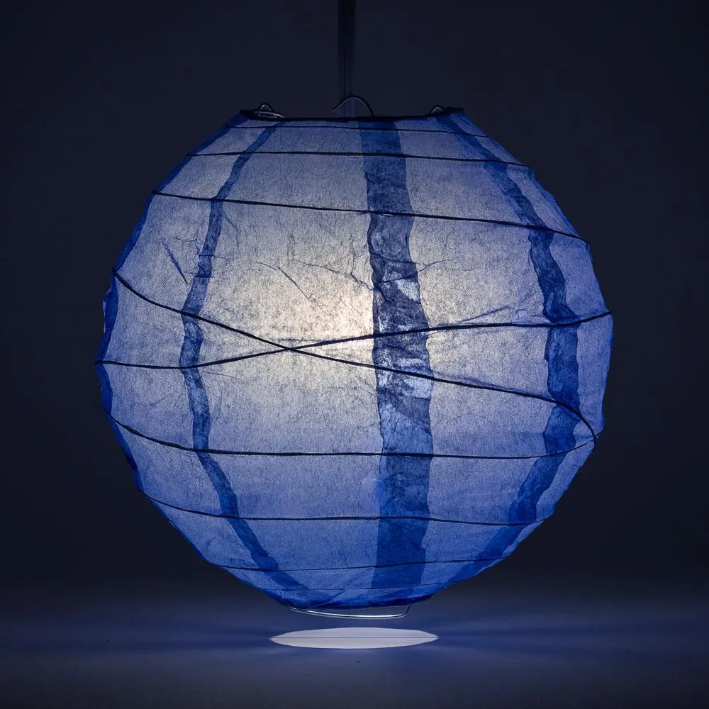 BLOWOUT 20" Very Periwinkle / Astra Blue Round Paper Lantern, Crisscross Ribbing, Chinese Hanging Wedding & Party Decoration