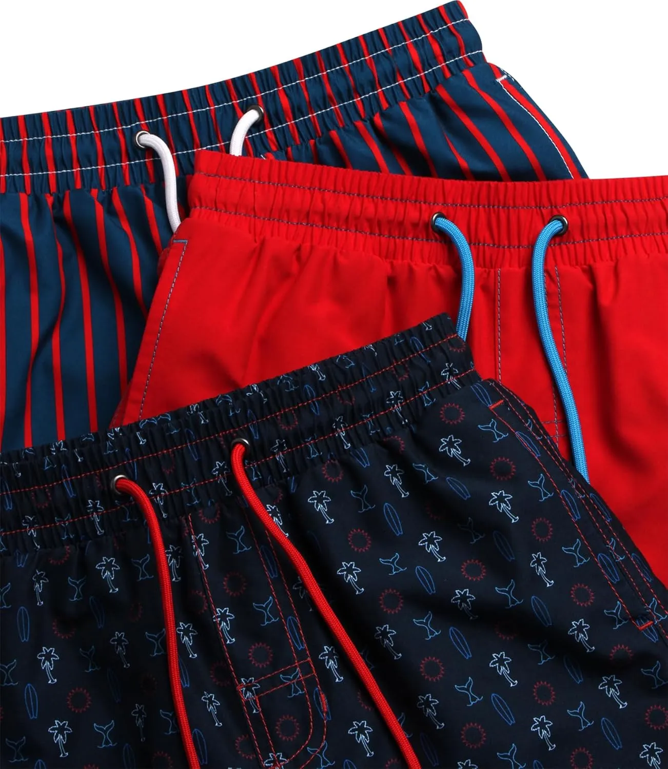 Boys Swim Trunks - 3 Pack Quick Dry Board Shorts for Boys, UPF 50  Beach Swimwear for Kids (Sizes: 8-14)