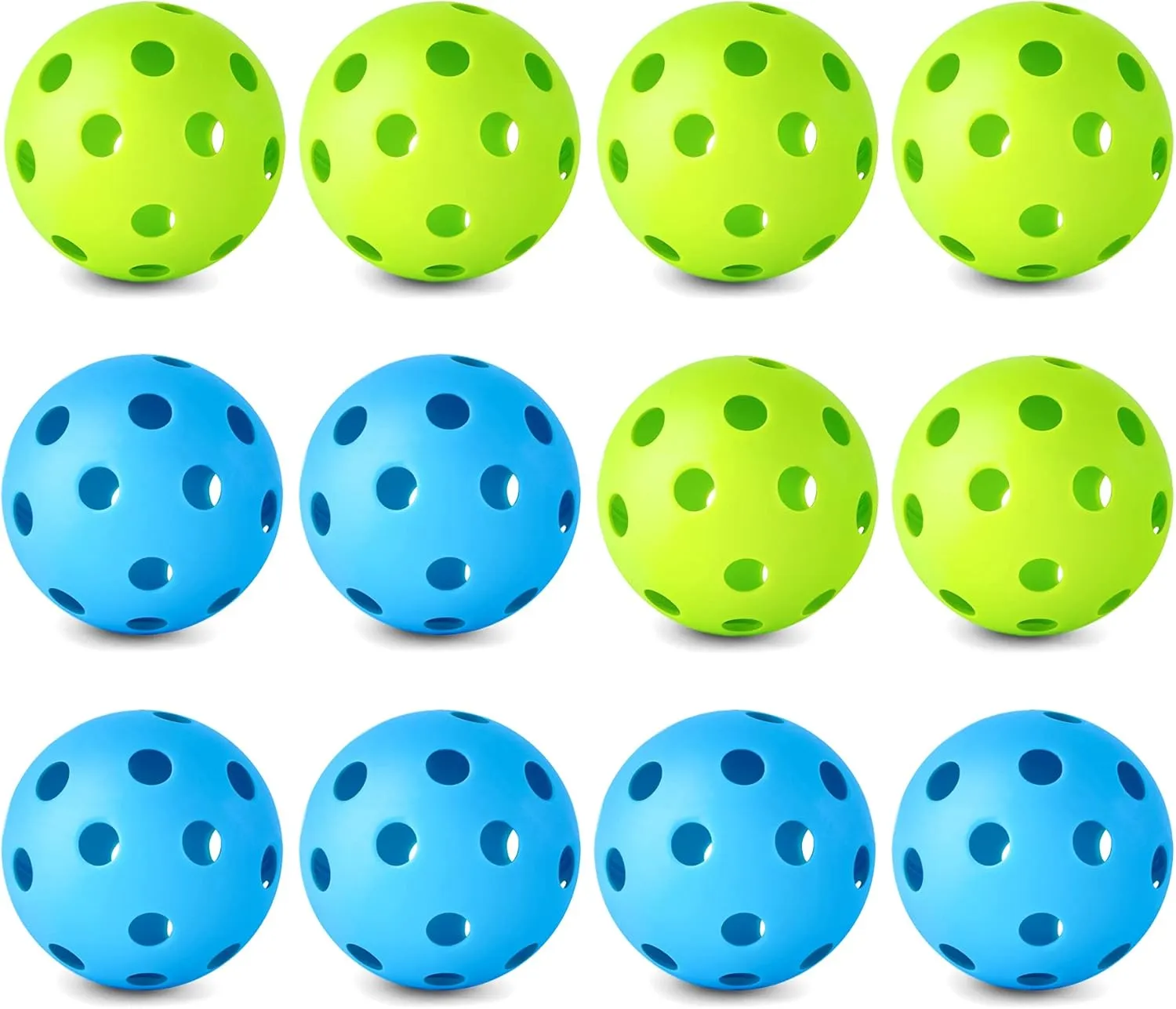 Coopay 12/100 Pack Baseball Practice Balls Plastic Training Balls Lightweight Hollow Softballs with a Drawstring Bag for Hitting, Baseball Training Indoor Outdoor Use