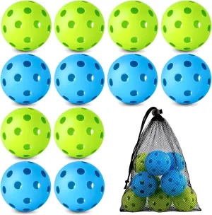 Coopay 12/100 Pack Baseball Practice Balls Plastic Training Balls Lightweight Hollow Softballs with a Drawstring Bag for Hitting, Baseball Training Indoor Outdoor Use