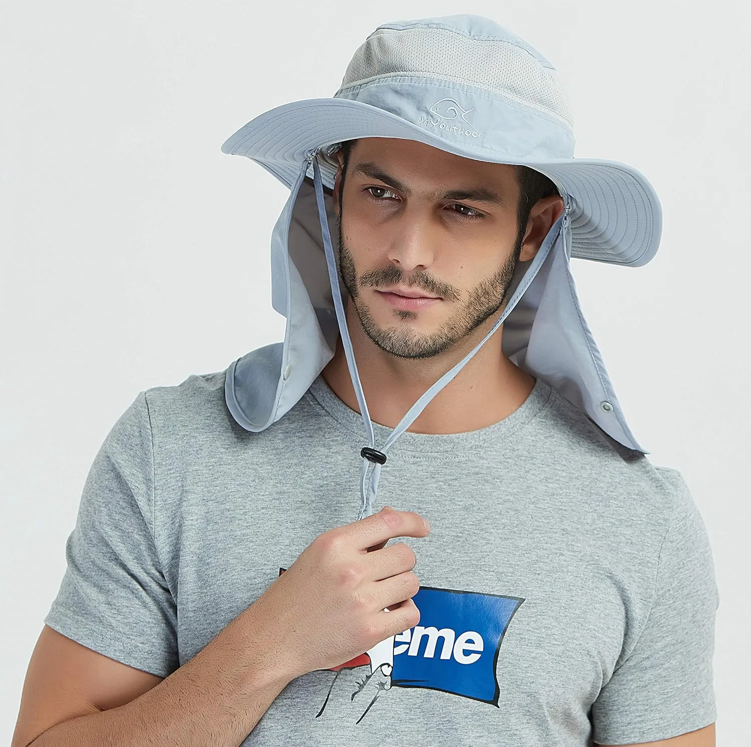 DDYOUTDOOR 07-281 Fashion Summer Outdoor Sun Protection Fishing Cap Neck Face Flap Hat Wide Brim