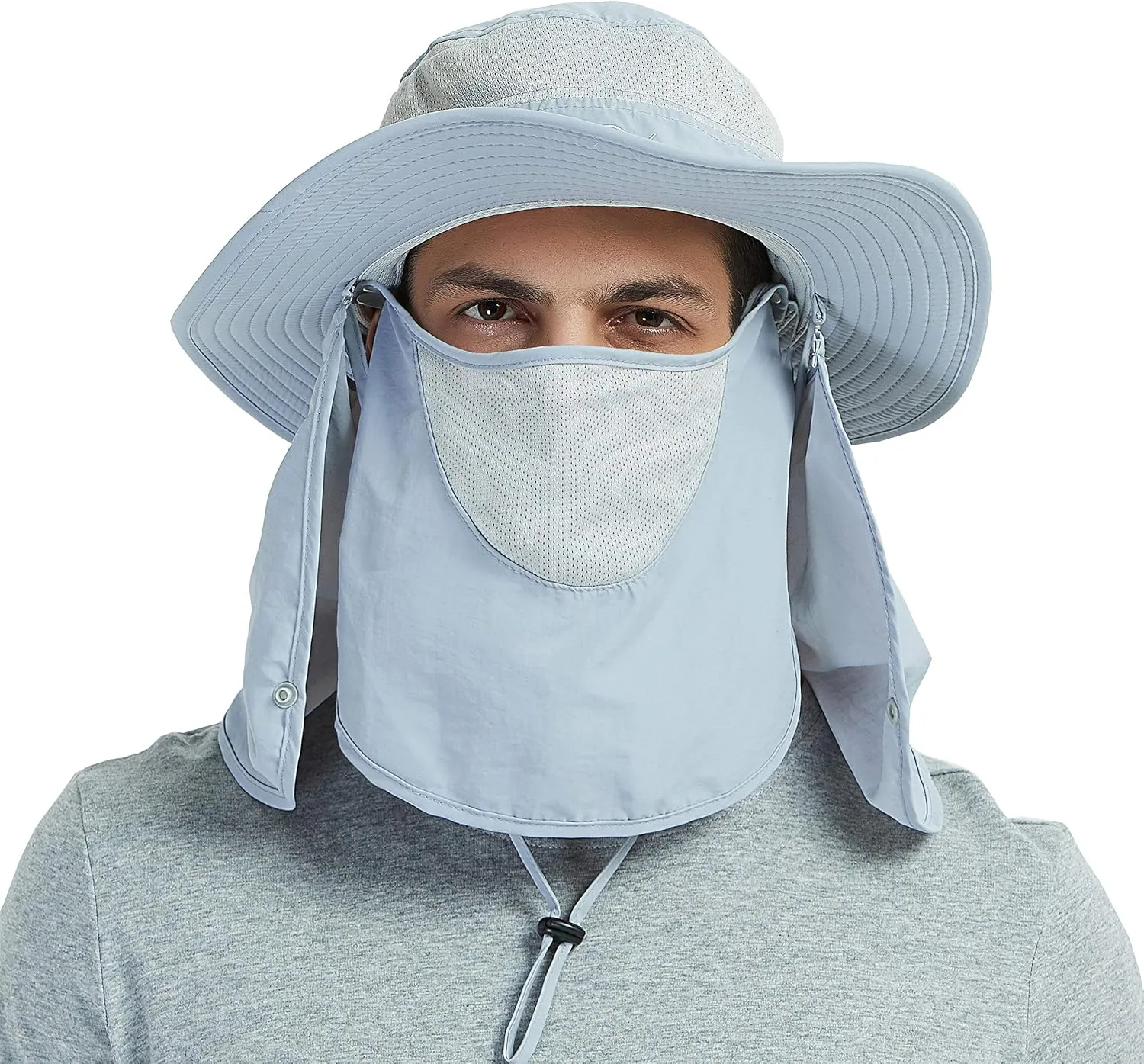 DDYOUTDOOR 07-281 Fashion Summer Outdoor Sun Protection Fishing Cap Neck Face Flap Hat Wide Brim
