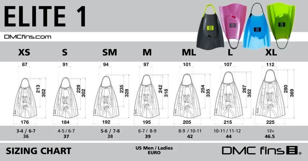 DMC fins Training Hot Pink Charcoal