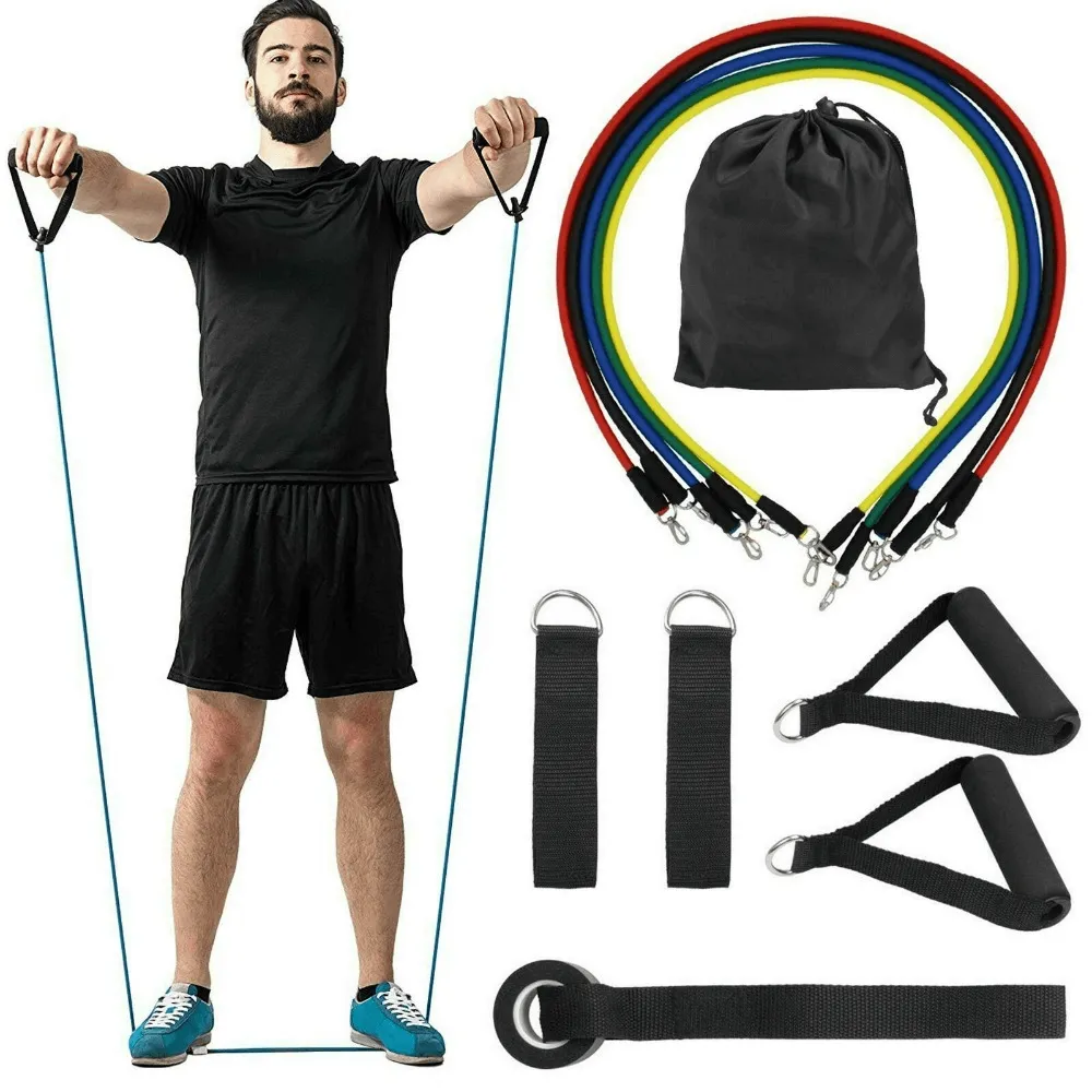 FlexReal 11pcs Set Resistance Band | Full Body Fitness Exercise Band