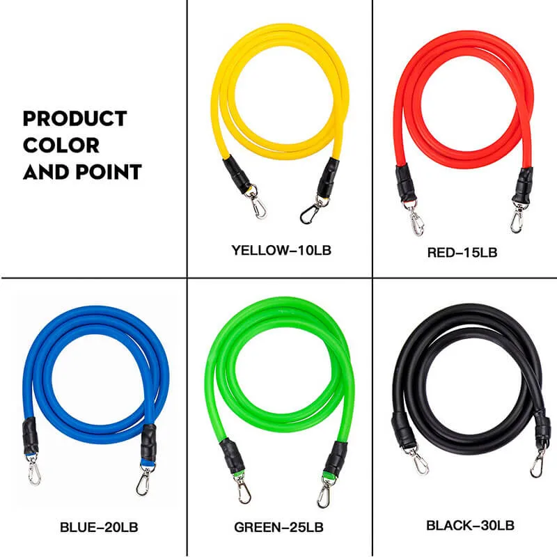 FlexReal 11pcs Set Resistance Band | Full Body Fitness Exercise Band