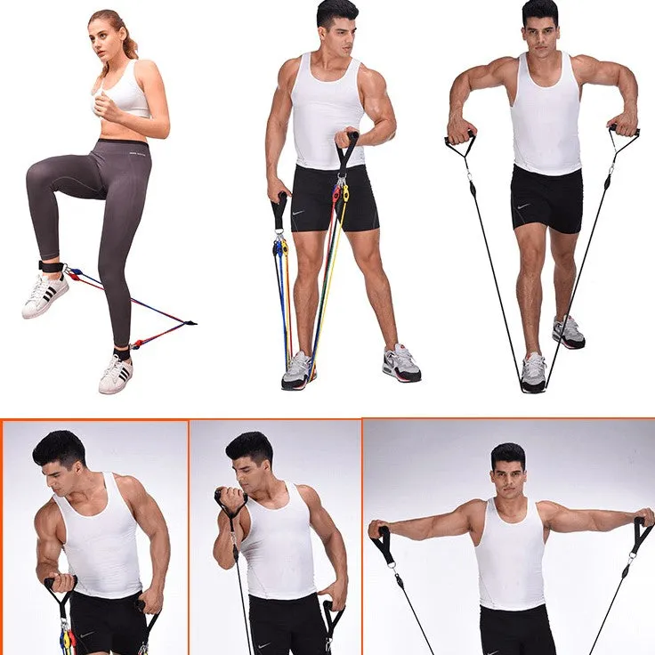 FlexReal 11pcs Set Resistance Band | Full Body Fitness Exercise Band
