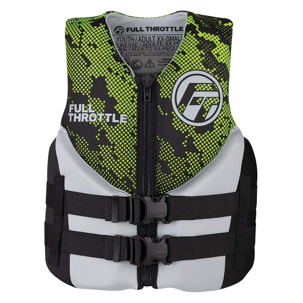 Full Throttle Junior Rapid-Dry Hinged Life Jacket - Green (142400-400-009-22)