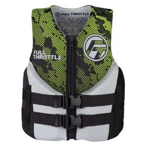 Full Throttle Junior Rapid-Dry Hinged Life Jacket - Green (142400-400-009-22)