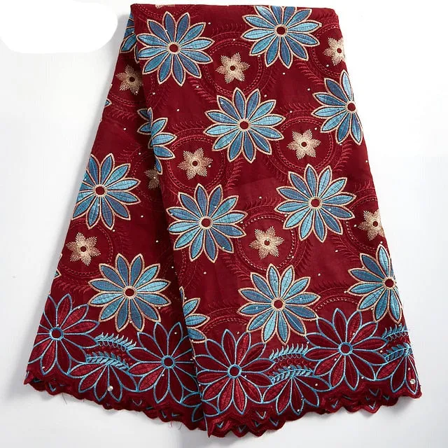 High Quality Ankara Cotton Lace Fabric White