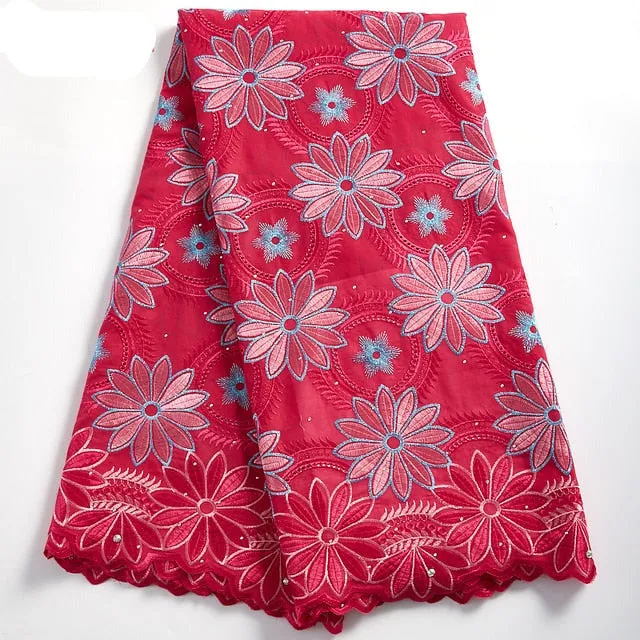 High Quality Ankara Cotton Lace Fabric White