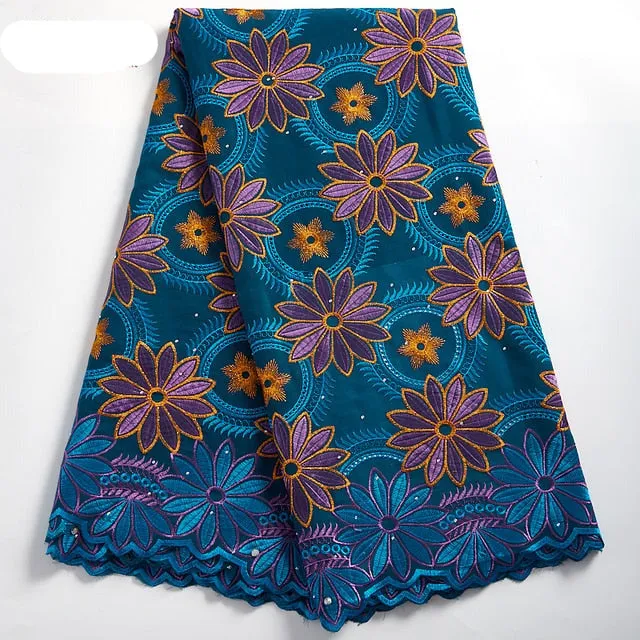 High Quality Ankara Cotton Lace Fabric White