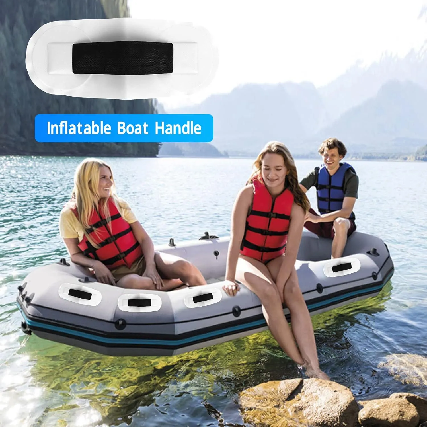 Inflatable Boat Handles, Inflatable Raft Hardware Handle Portable Surfboard Kayak Handle for Raft, Dinghy, Kayak, Canoe, Surfboard