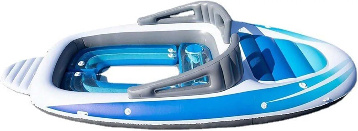 Inflatable Floating Water Row Bed Island Floating Pad Mat PVC 6 People Boat Outdoor Party Inflatable Kayak Rafting
