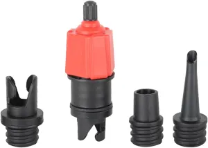 Kayak 4 in 1 Air Valve Adaptor Compressor Car Tyre Inflation Pump Nozzle Inflate Vavel of Air Bed Boat Kayak Sup Board Stand Up Paddle