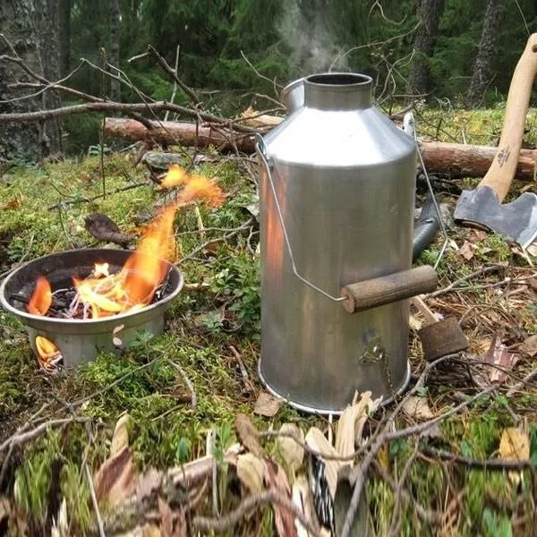 Kelly Kettle Base Camp 1.6 ltr (Stainless Steel)   Whistle