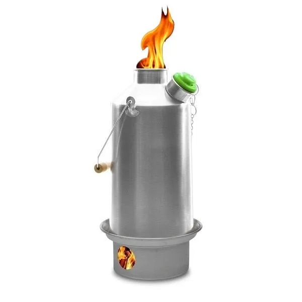 Kelly Kettle Base Camp 1.6 ltr (Stainless Steel)   Whistle