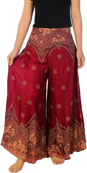 Lannaclothesdesign Palazzo Pants for Women Wide Leg Boho Harem Yoga Pants S M L XL Sizes