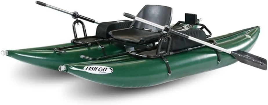 Outcast Sporting Gear Fish Cat Panther Inflatable Pontoon Boat Green