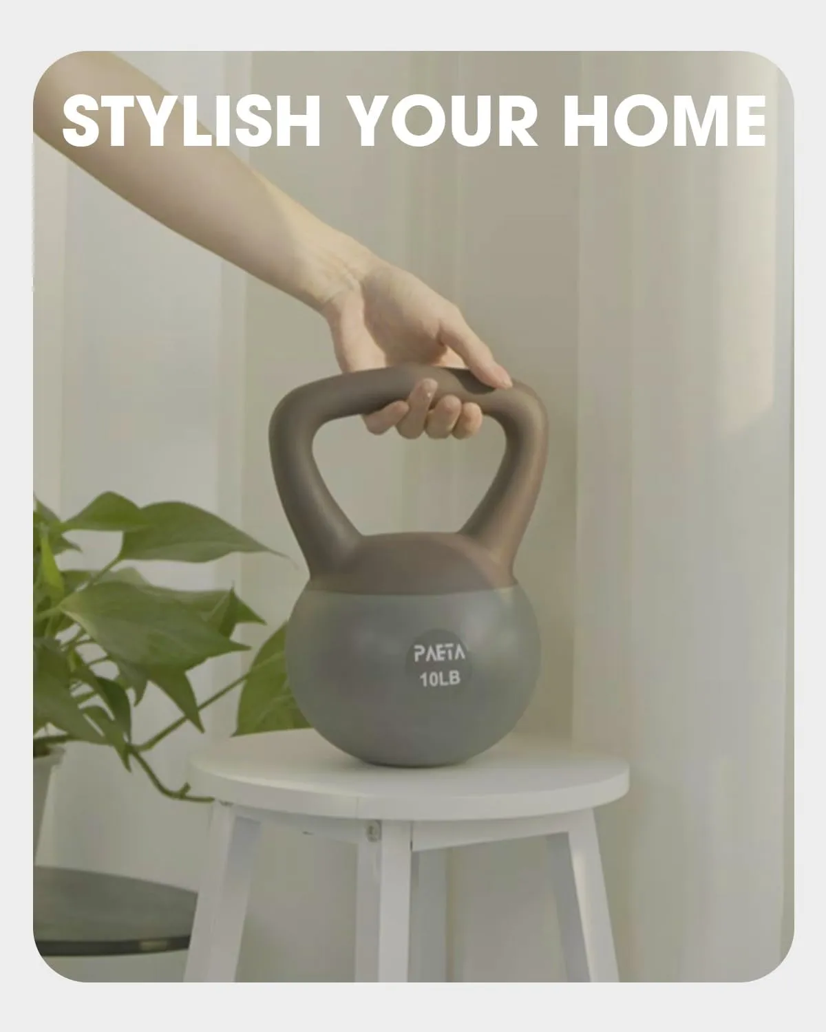 PAETA Soft Kettlebell for Home Fitness  Anti-Slip Grip & Wide Handle Design,Soft Kettlebell set, Gentle Floor-Friendly Impact  10lbs, 15lbs, 20lbs, for Home Functional Training