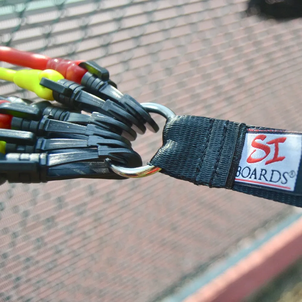 RESISTANCE BAND SYSTEM | (2) Handles, (2) Foot Straps, (2) Long Loop Straps, (6) Resistance Bands & Mesh Bag
