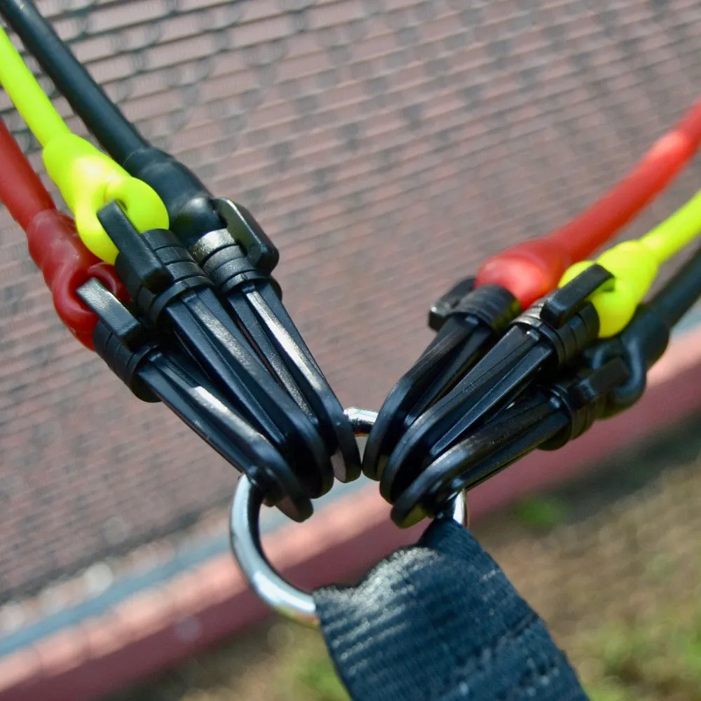 RESISTANCE BAND SYSTEM | (2) Handles, (2) Foot Straps, (2) Long Loop Straps, (6) Resistance Bands & Mesh Bag