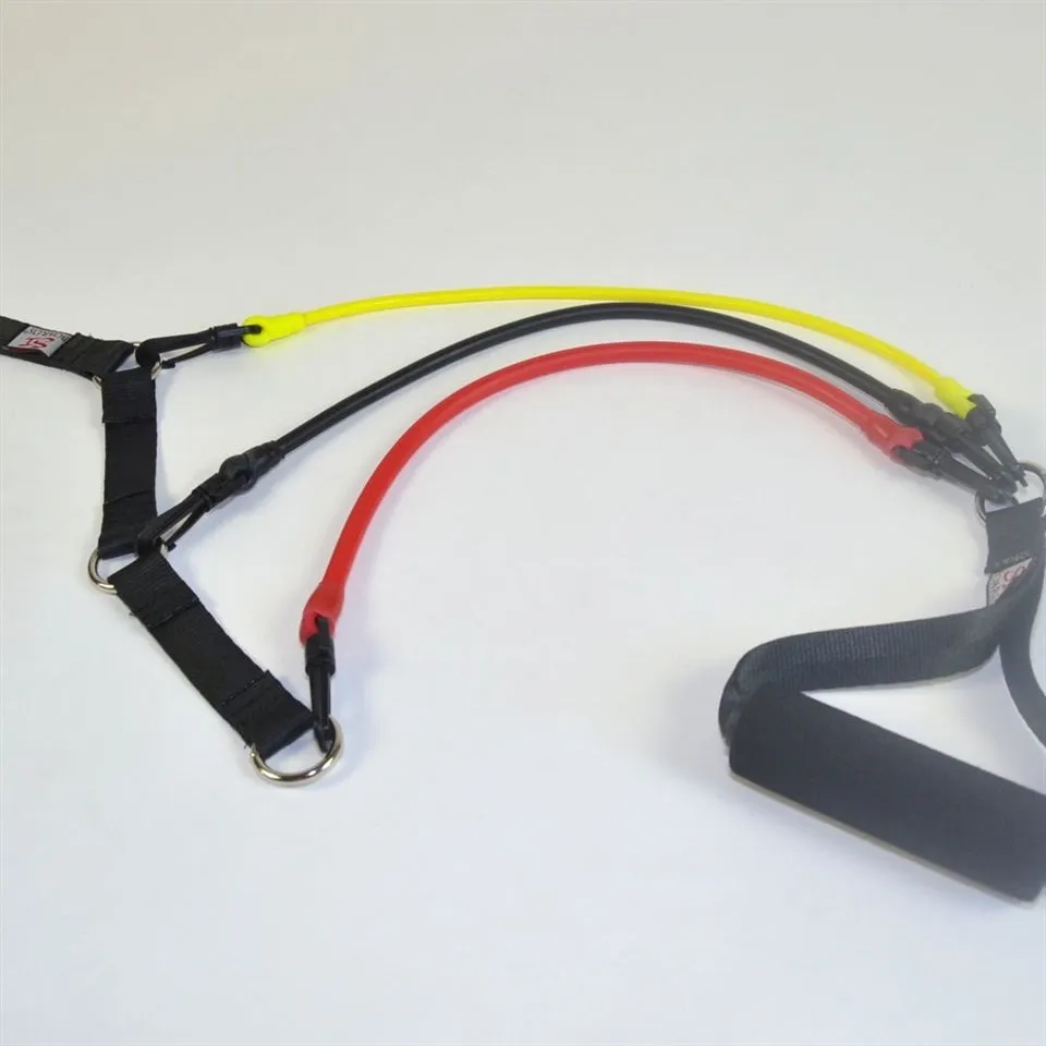 RESISTANCE BAND SYSTEM | (2) Handles, (2) Foot Straps, (2) Long Loop Straps, (6) Resistance Bands & Mesh Bag