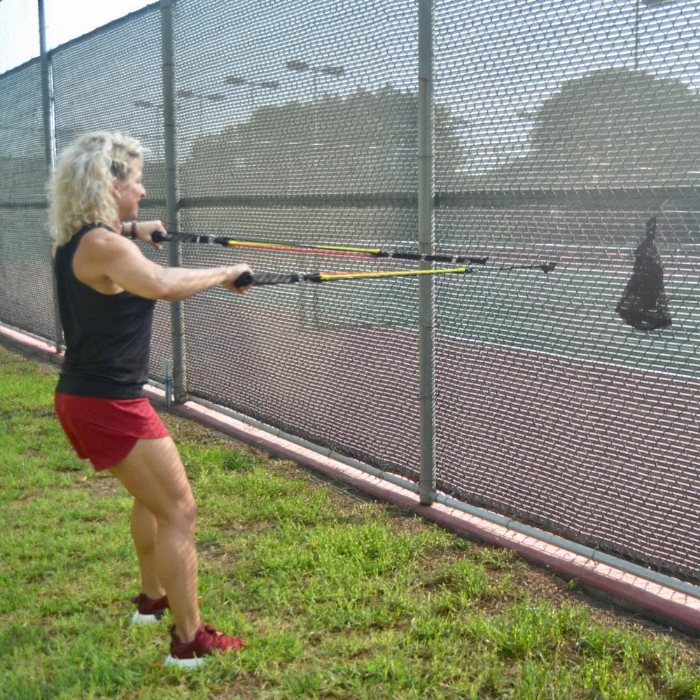 RESISTANCE BAND SYSTEM | (2) Handles, (2) Foot Straps, (2) Long Loop Straps, (6) Resistance Bands & Mesh Bag