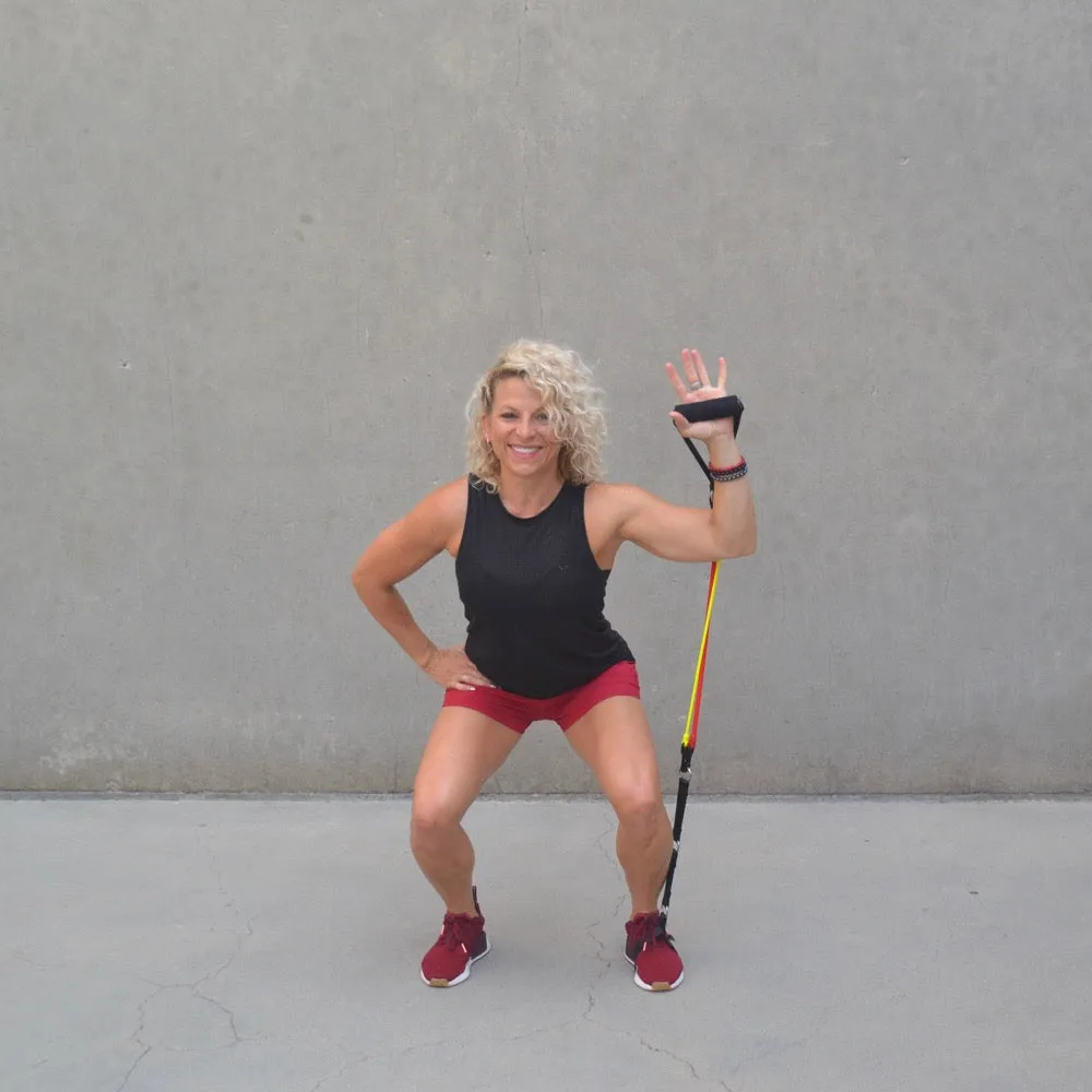 RESISTANCE BAND SYSTEM | (2) Handles, (2) Foot Straps, (2) Long Loop Straps, (6) Resistance Bands & Mesh Bag