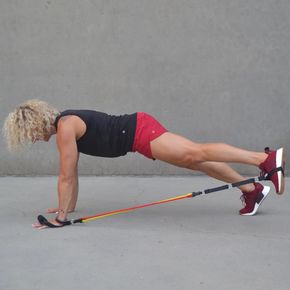 RESISTANCE BAND SYSTEM | (2) Handles, (2) Foot Straps, (2) Long Loop Straps, (6) Resistance Bands & Mesh Bag