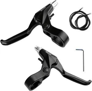 RUJOI Bike Brake Lever Set,1 Pair Aluminum Alloy Bicycle Brake Handle with 2 Set Bike Brake Cable Wire and Housing for Mountain Bike,MTB, Road Bike, Folding Bike, 2.2cm Diameter