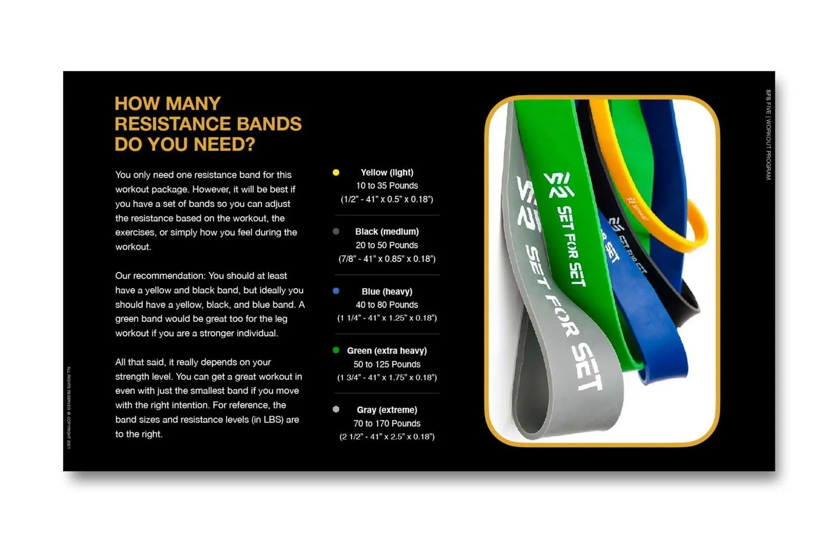 SFS FIVE - Resistance Band Workout Package (Digital Download)