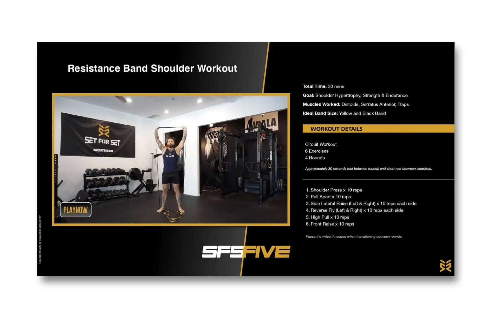 SFS FIVE - Resistance Band Workout Package (Digital Download)