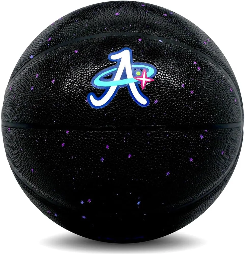 Space Flight 1 Official Basketball, Leather Game Ball; Indoor/Outdoor Court, Size 7, 29.5" Adult