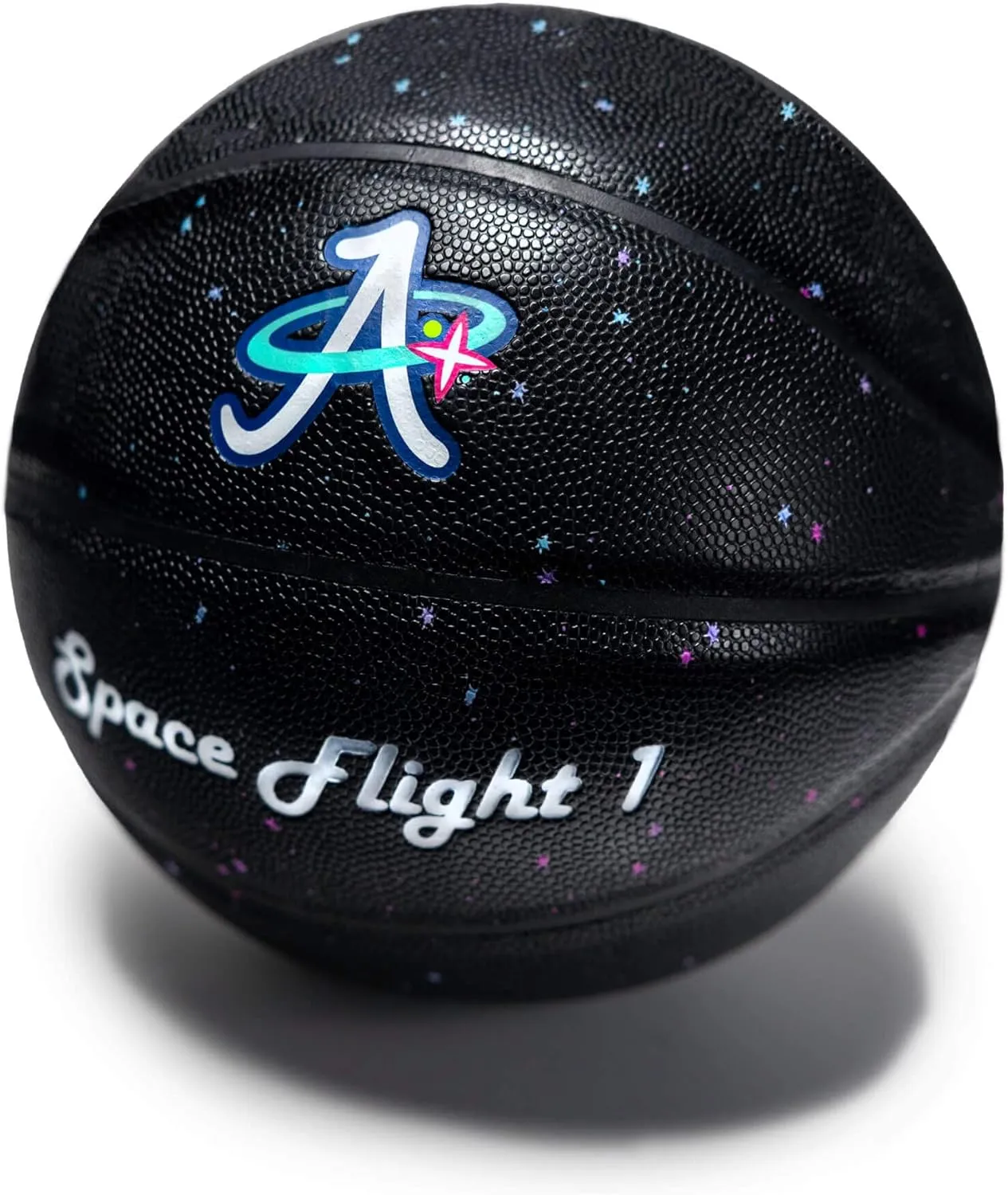 Space Flight 1 Official Basketball, Leather Game Ball; Indoor/Outdoor Court, Size 7, 29.5" Adult