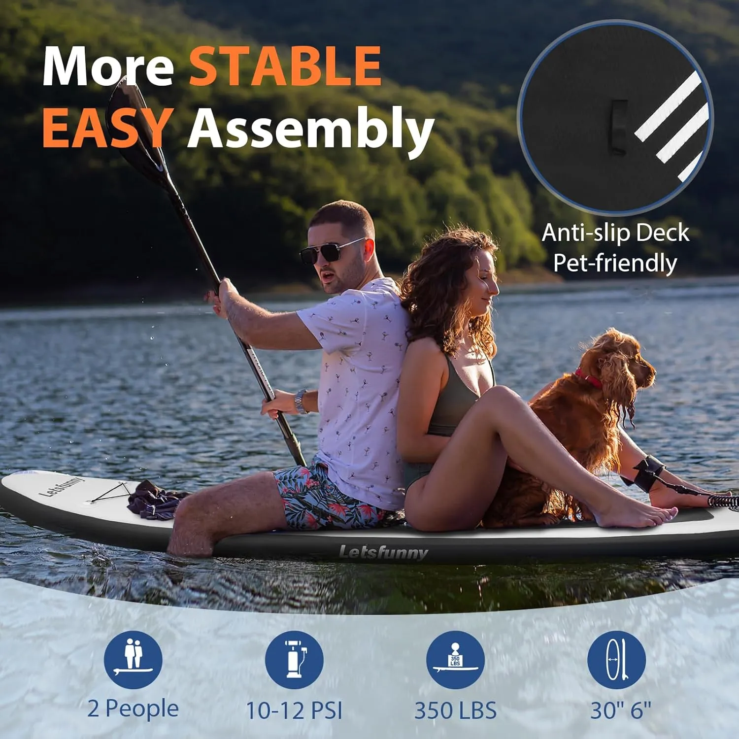 Stand Up Paddle Board, 10' Inflatable Paddleboard with Bag & Sup Accessories, Non-Slip Comfort Deck for Adults & Youth