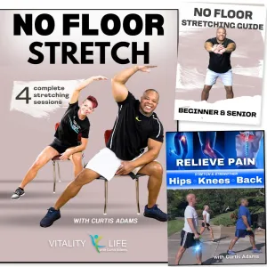 STRETCHING EXERCISES FOR SENIORS DVD- 4 Sessions. Increase Flexibility& Relieve Pain. Stretch yourself healthy! Stretching for seniors & beginners. Replace chair yoga for seniors over 60 dvd yoga dvd.